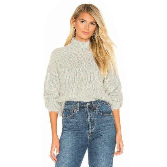 Joie Sweaters - NEW JOIE Women’s Size S Markita Fuzzy Knit Turtleneck Sweater Heather Celadon